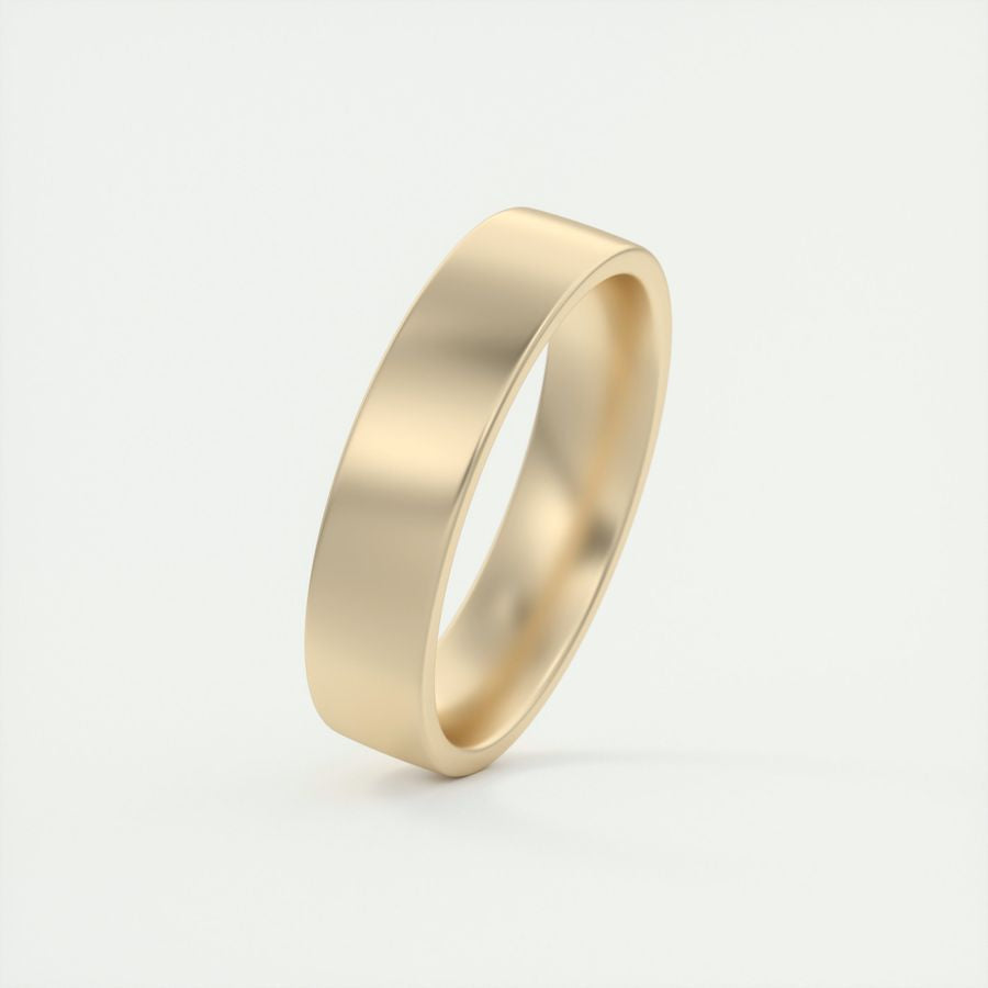 Classic Satin-Finish Yellow Gold Men's Band