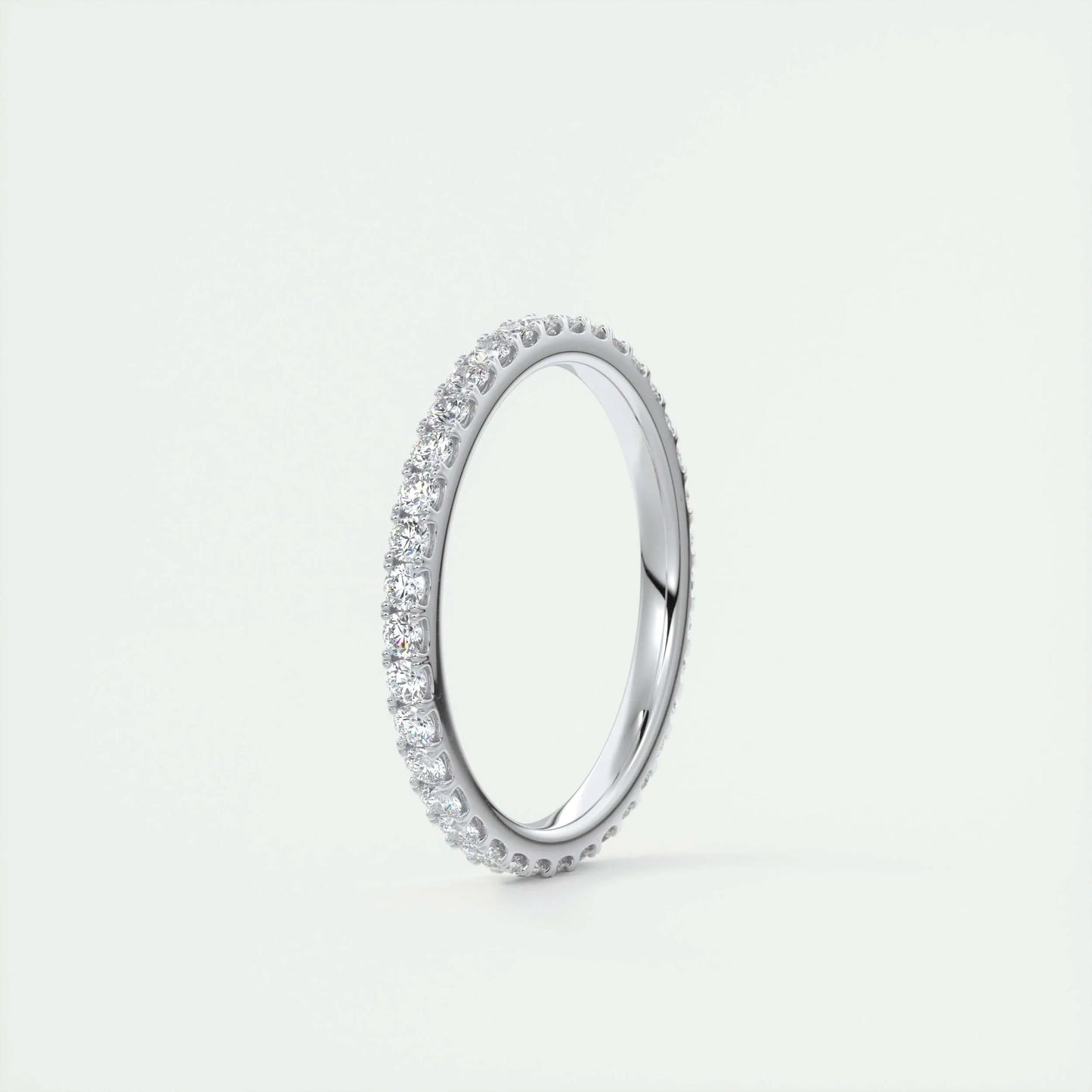 0.74 Round Cut Full Eternity Moissanite Bridal Wedding Band