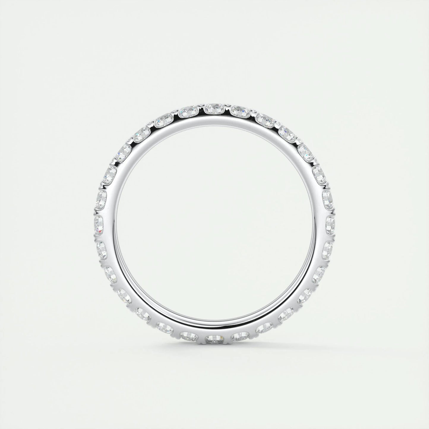 0.84 Round Cut Shared Prong Moissanite Bridal Wedding Band