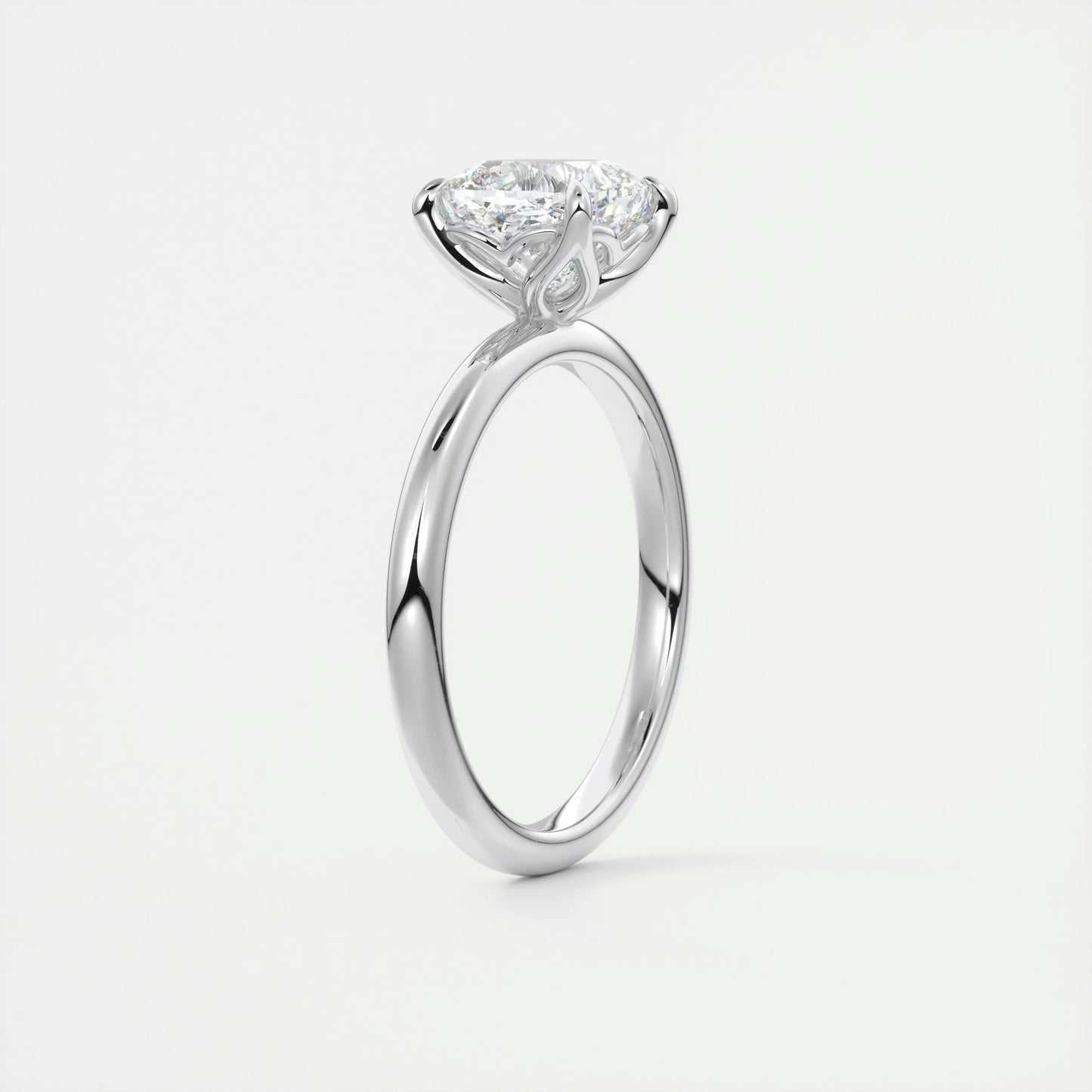 1.49 CT Cushion Cut Solitaire Moissanite Engagement Ring