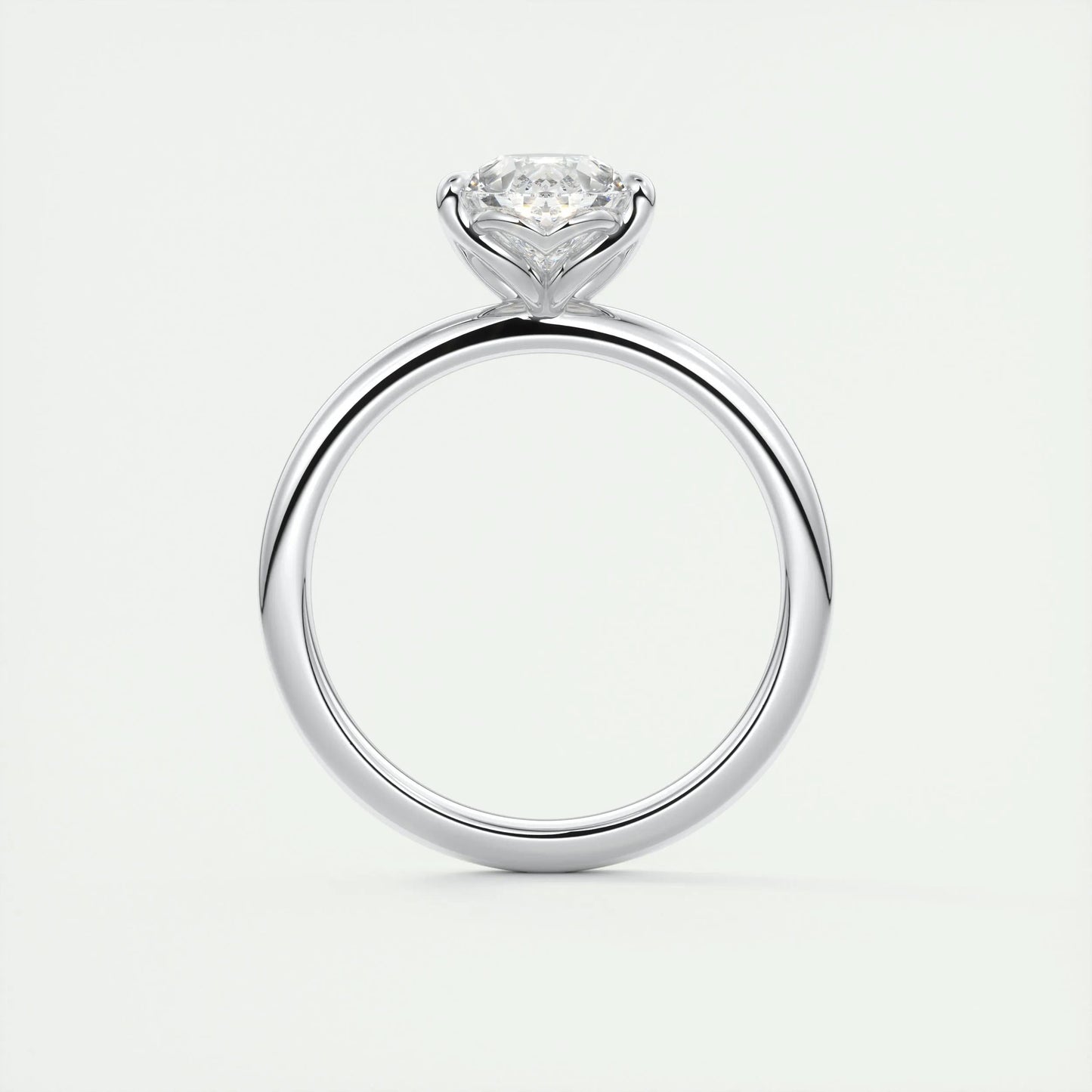 1.93 CT Pear Cut Solitaire Moissanite Engagement Ring