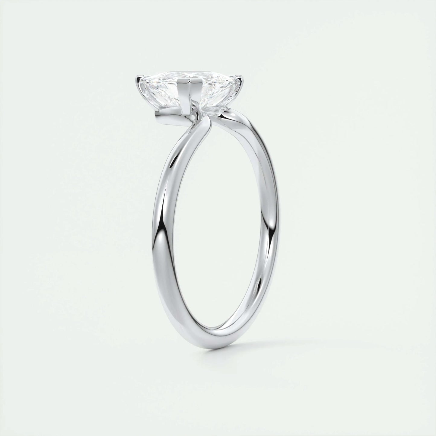 1.44 CT Trillion Cut Solitaire Moissanite Engagement Ring