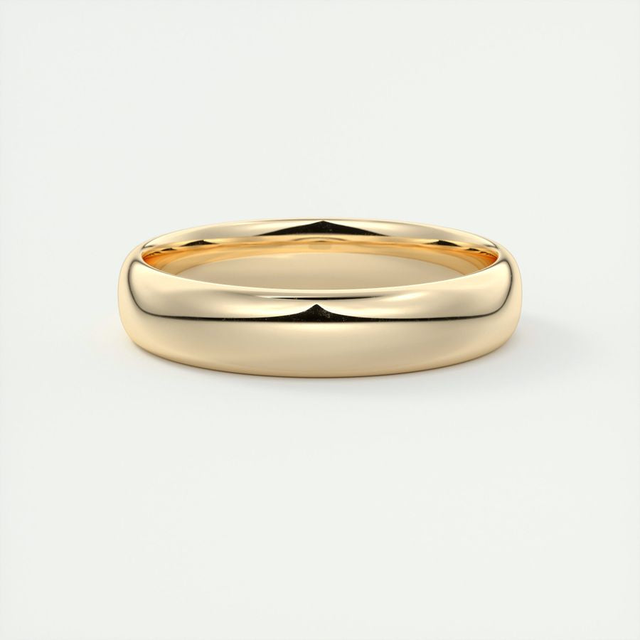 Polished Finish Regular Yellow Gold Men's Band