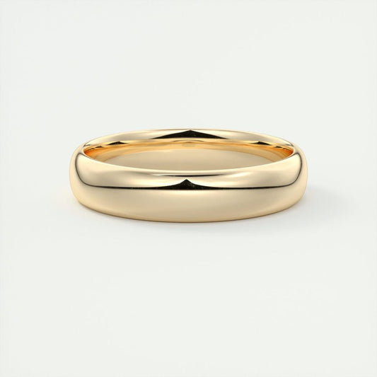 Polished Finish Regular Yellow Gold Men's Band