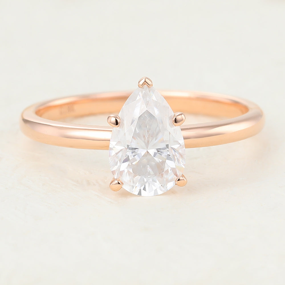 1.5 CT Pear Solitaire Lab-Grown Diamond Engagement Ring