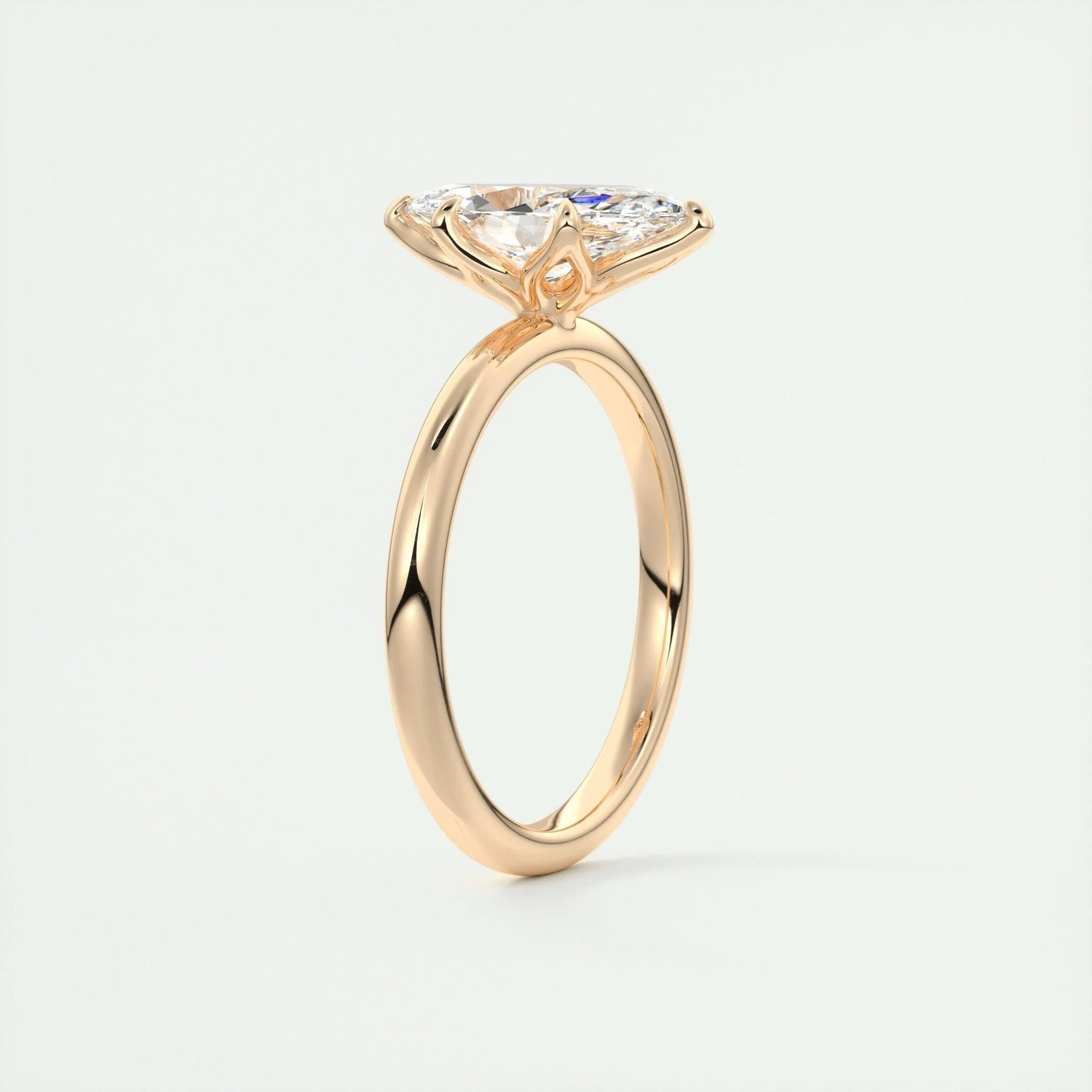 1.98 CT Marquise Cut Solitaire Moissanite Engagement Ring