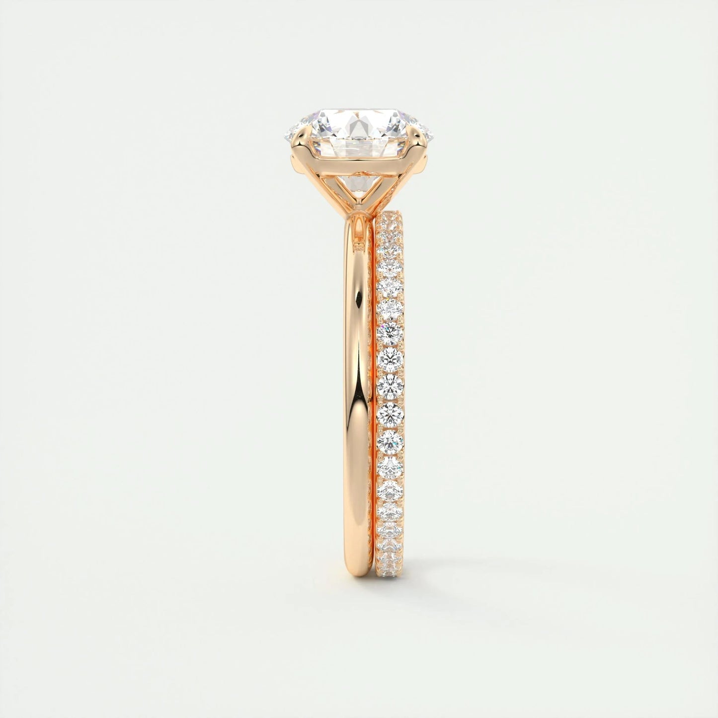 2.0 CT Round Cut Solitaire Moissanite Engagement Ring