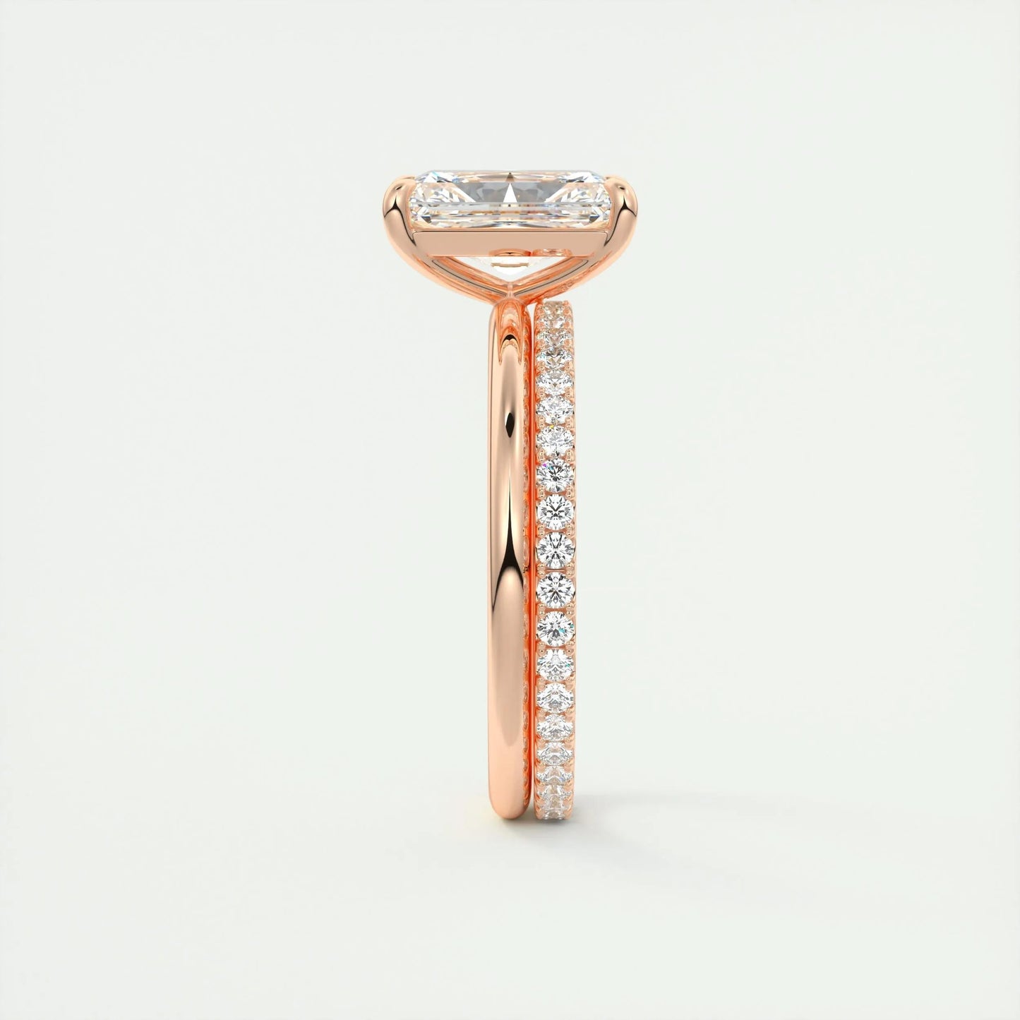 2.10 CT Radiant Cut Solitaire Moissanite Engagement Ring