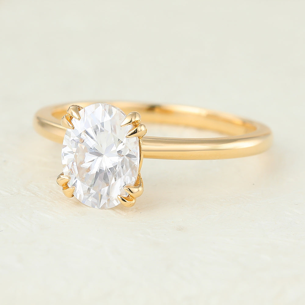 1.33 CT Oval Solitaire Lab-Grown Diamond Engagement Ring
