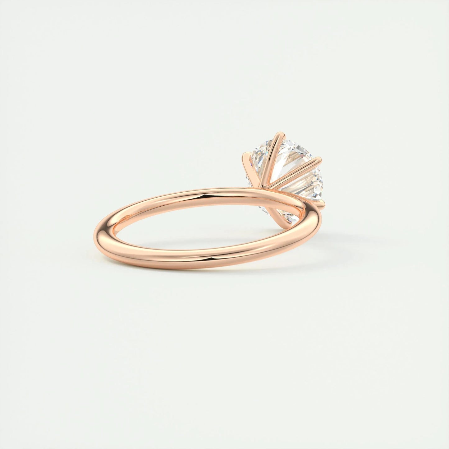 2.0 CT Round Cut Solitaire Moissanite Engagement Ring