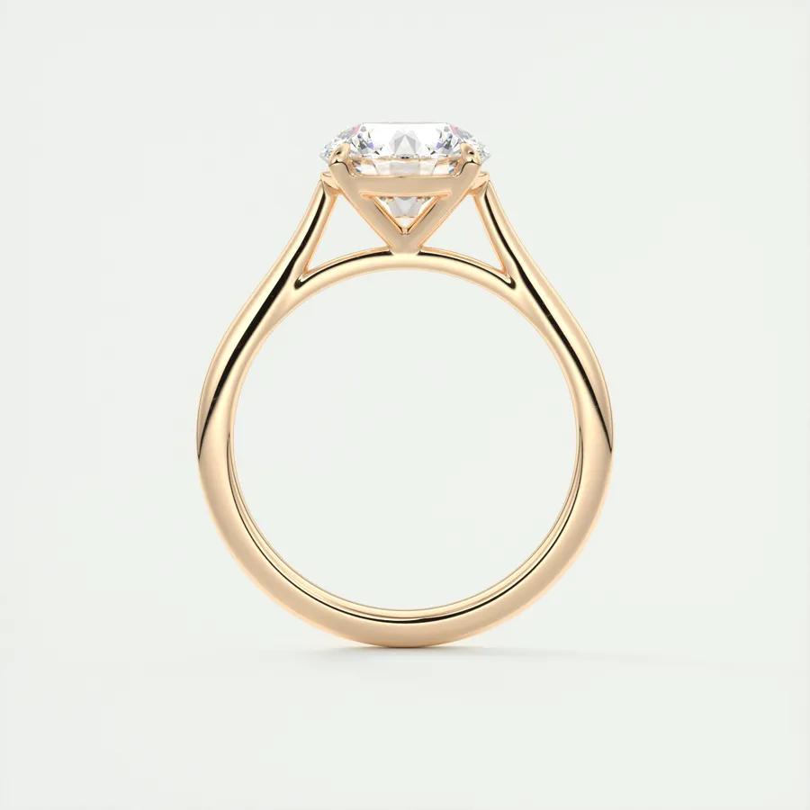 2.0 CT Round Cut Solitaire Moissanite Engagement Ring