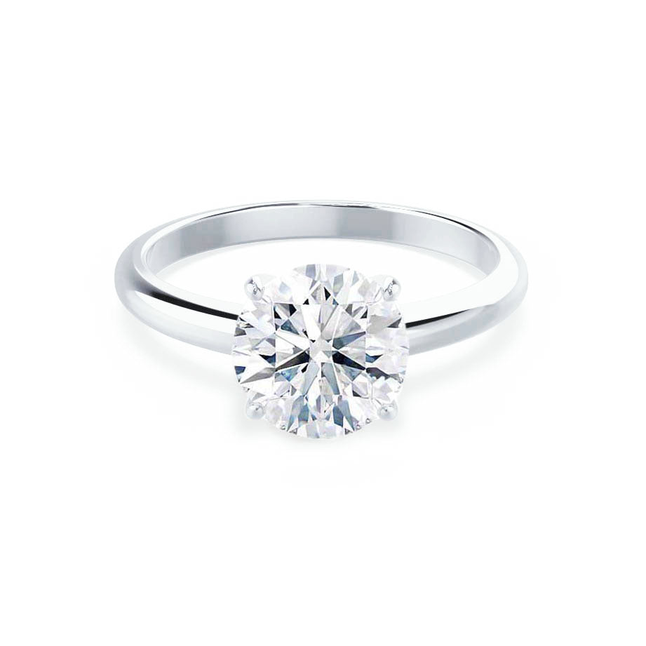 1.20 CT Round Shaped Solitaire Moissanite Engagement Ring