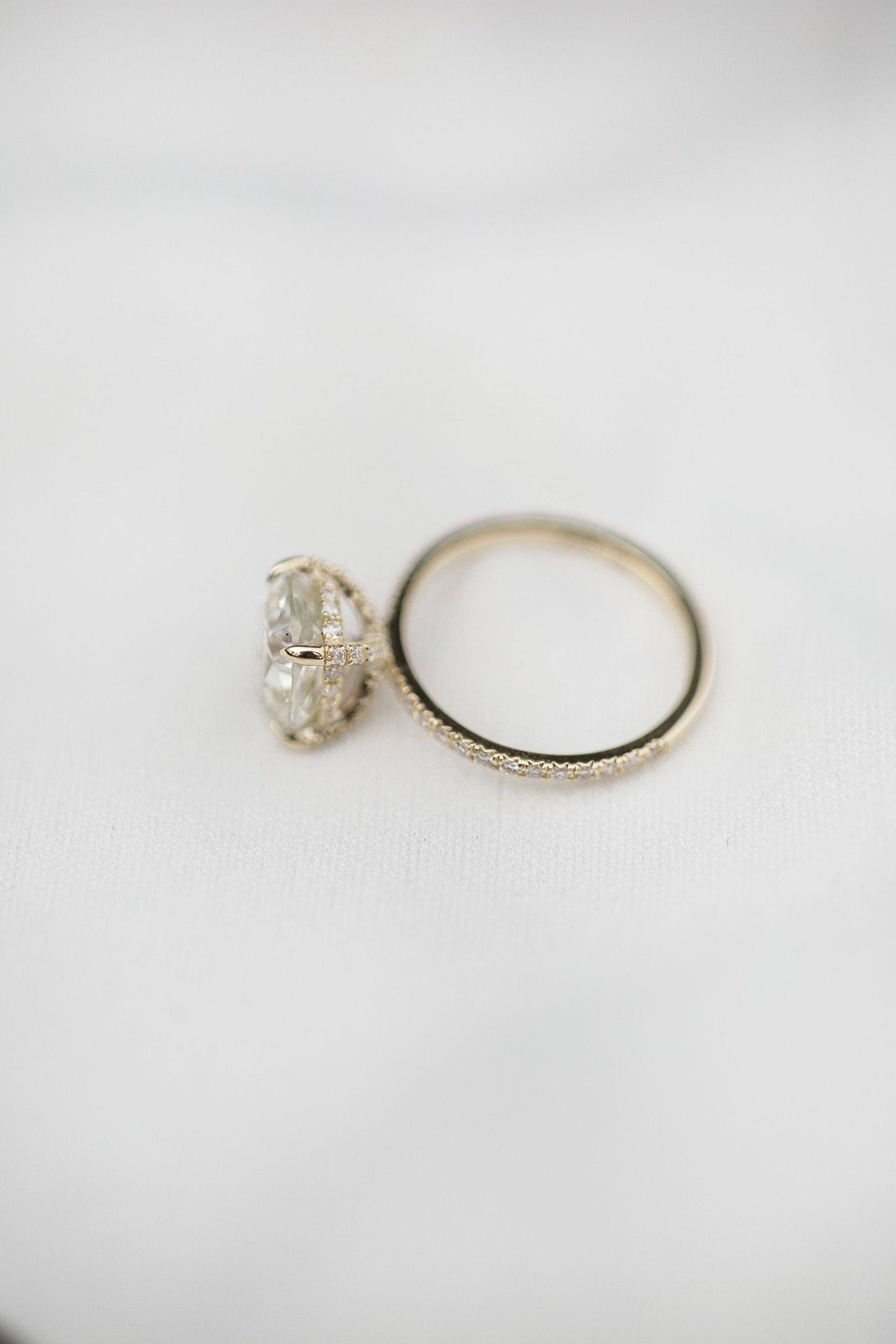 2.77 CT Cushion Solitaire Pave Moissanite Engagement Ring