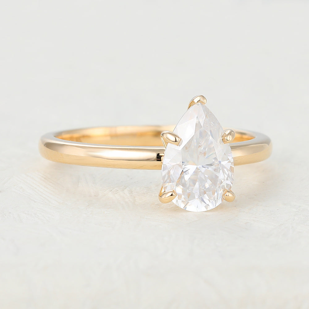 1.5 CT Pear Solitaire Lab-Grown Diamond Engagement Ring