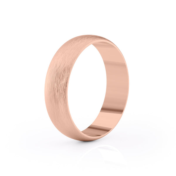 Classic Brushed Finish Wedding Band For Men