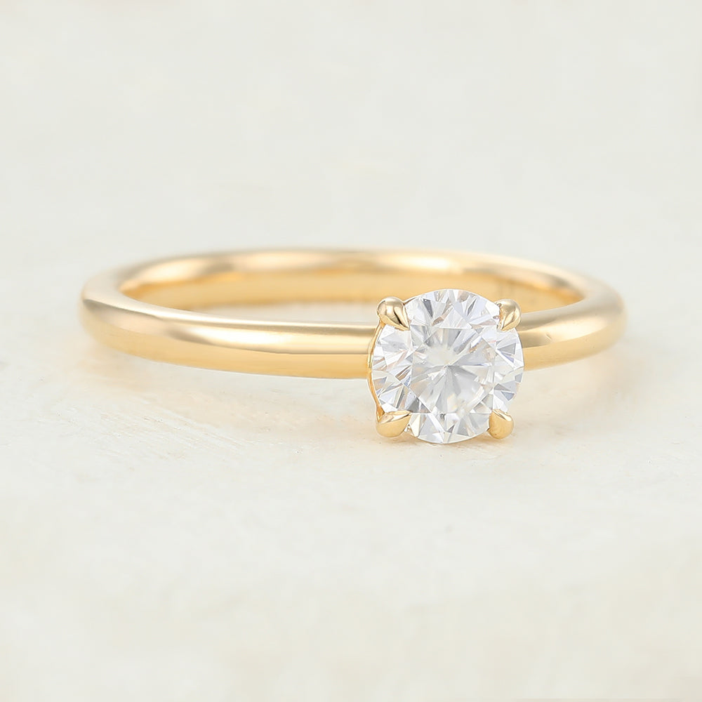 0.41 CT Round Solitaire Lab-Grown Diamond Engagement Ring