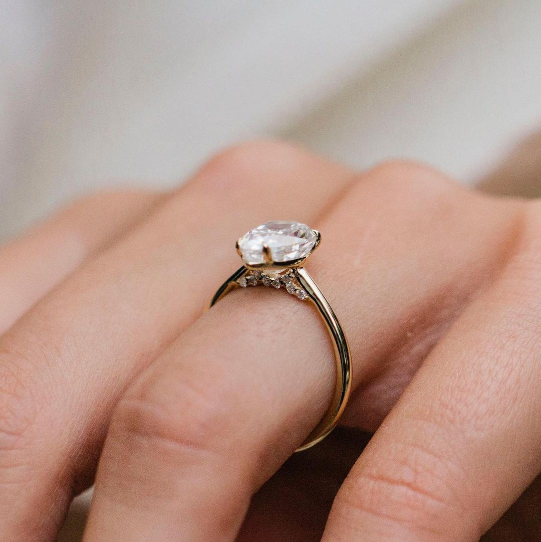 2.35 CT Pear Solitaire Lab Grown Diamond Engagement Ring