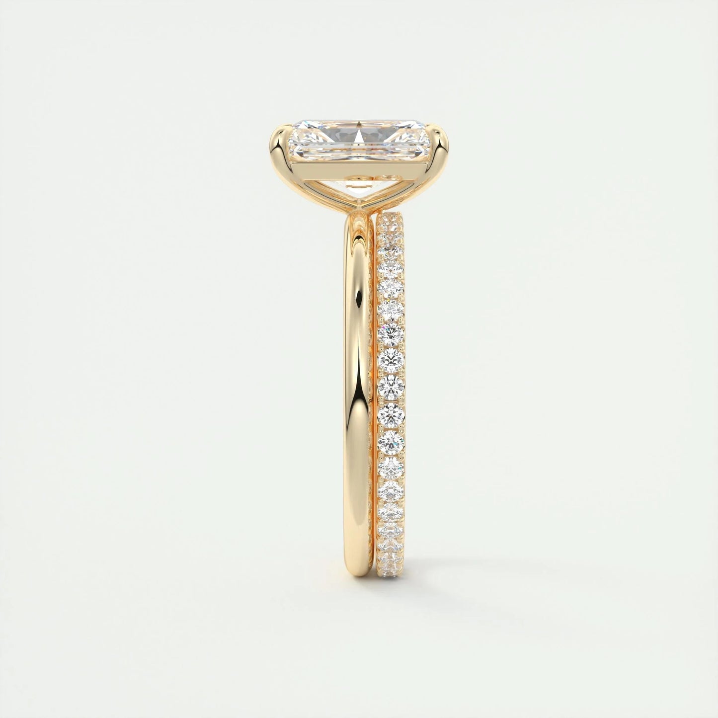 2.10 CT Radiant Cut Solitaire Moissanite Engagement Ring