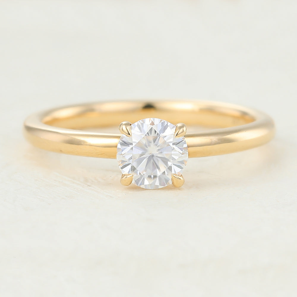 0.41 CT Round Solitaire Lab-Grown Diamond Engagement Ring