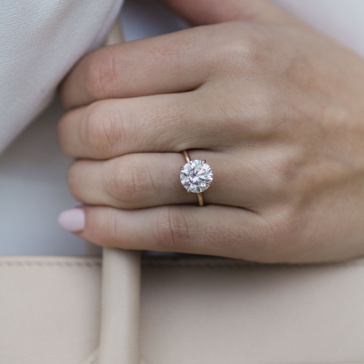 3 CT Round Solitaire Lab Grown Diamond Engagement Ring