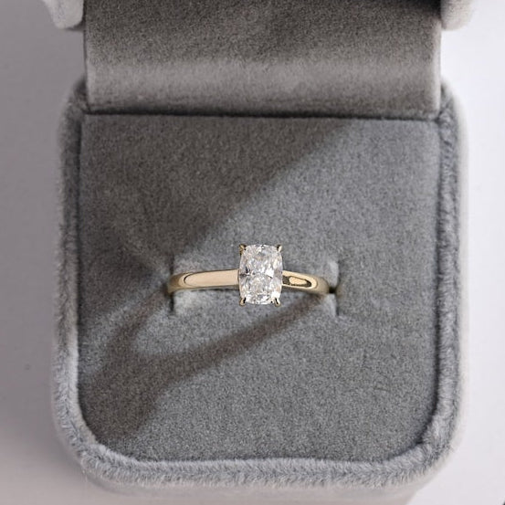 Stunning 1.5 - 2.5 CT Cushion Moissanite Engagement Ring with Hidden Halo Design 4