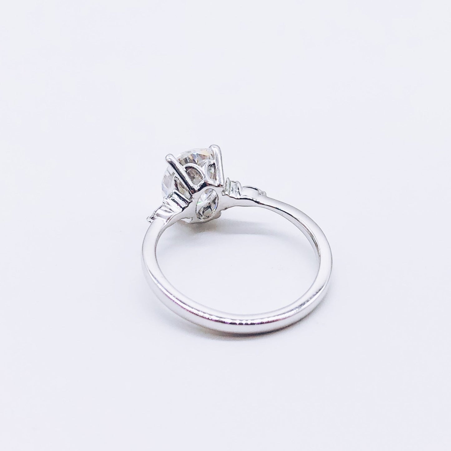 1.91 CT Oval Cut Cluster Moissanite Engagement Ring