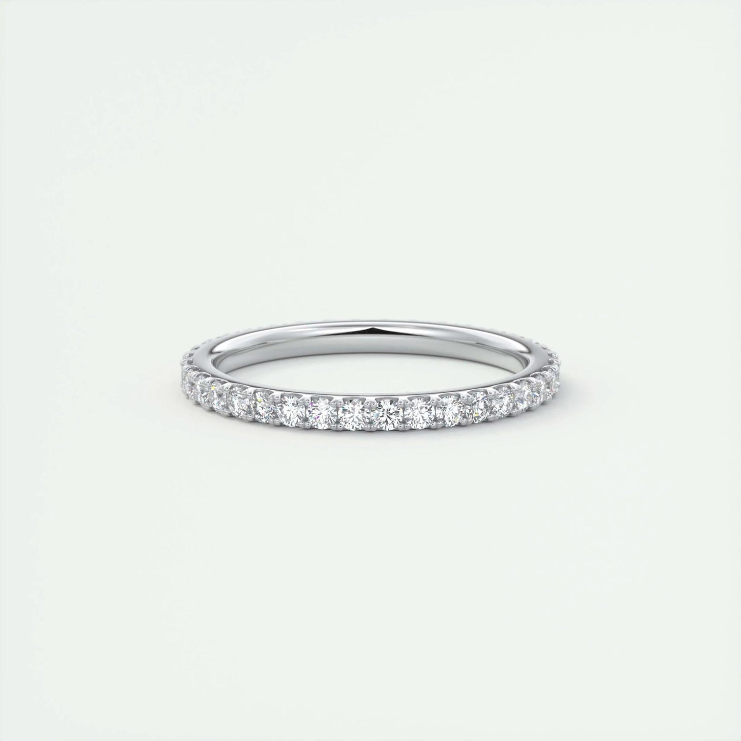 0.74 Round Cut Full Eternity Moissanite Bridal Wedding Band