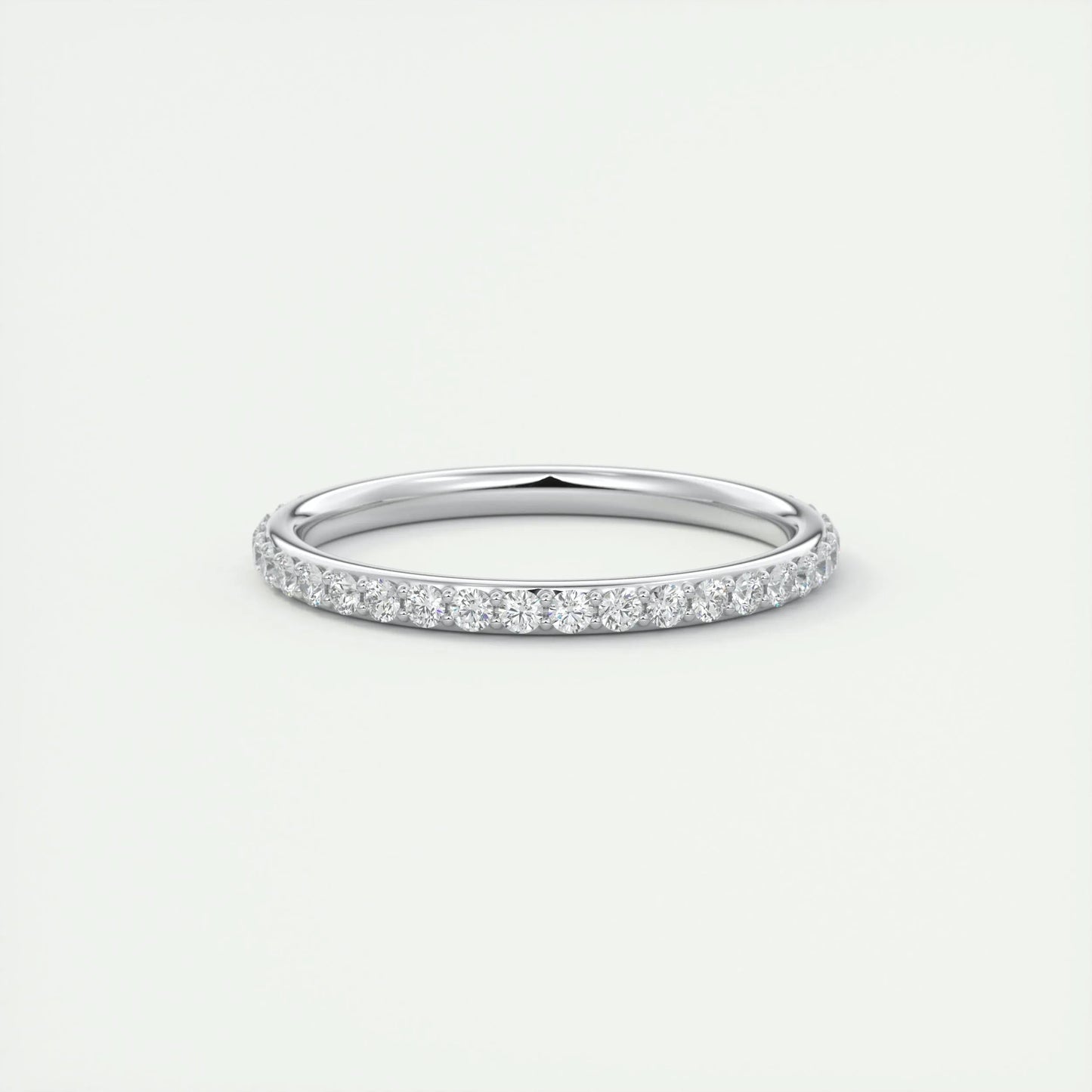 0.74 Round Cut Full Eternity Moissanite Bridal Wedding Band