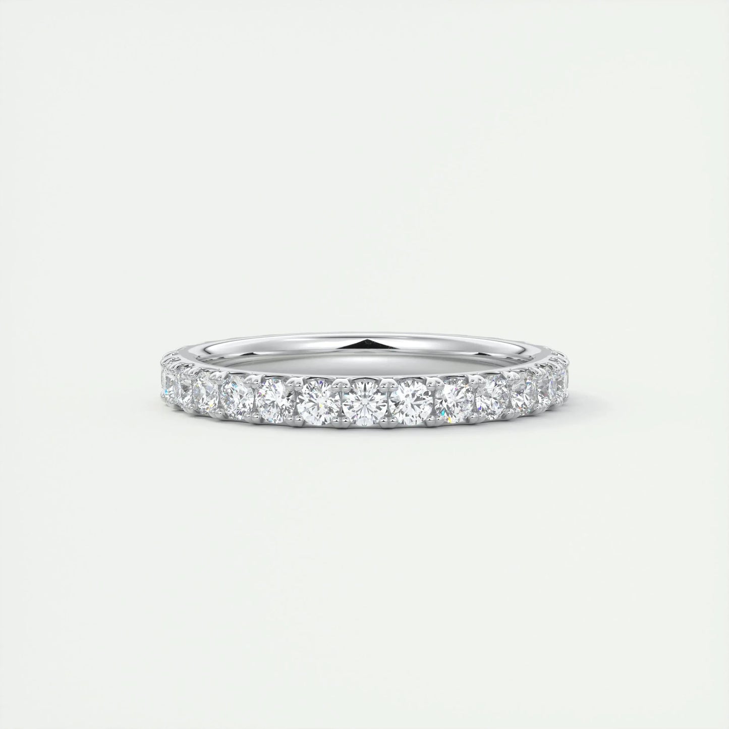 0.84 Round Cut Shared Prong Moissanite Bridal Wedding Band