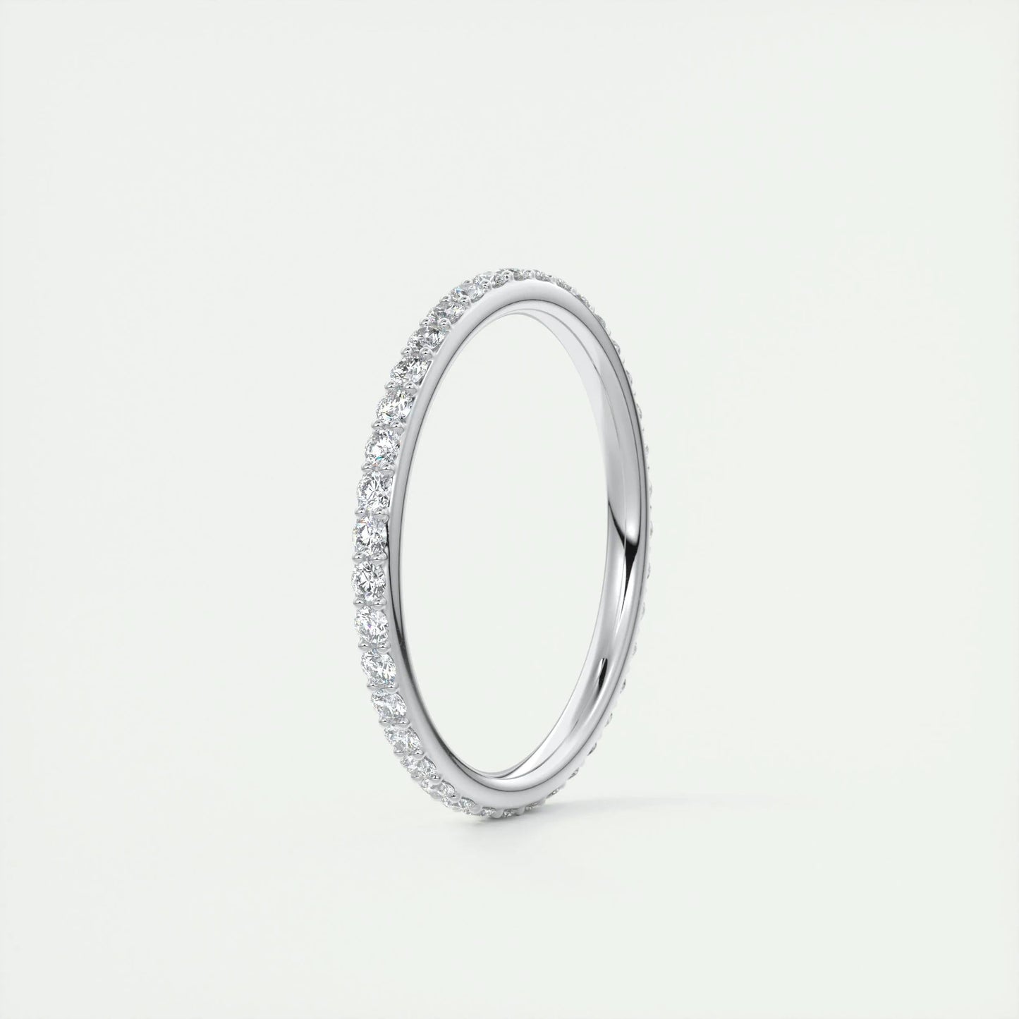 0.37 Round Cut Full Eternity Moissanite Bridal Wedding Band