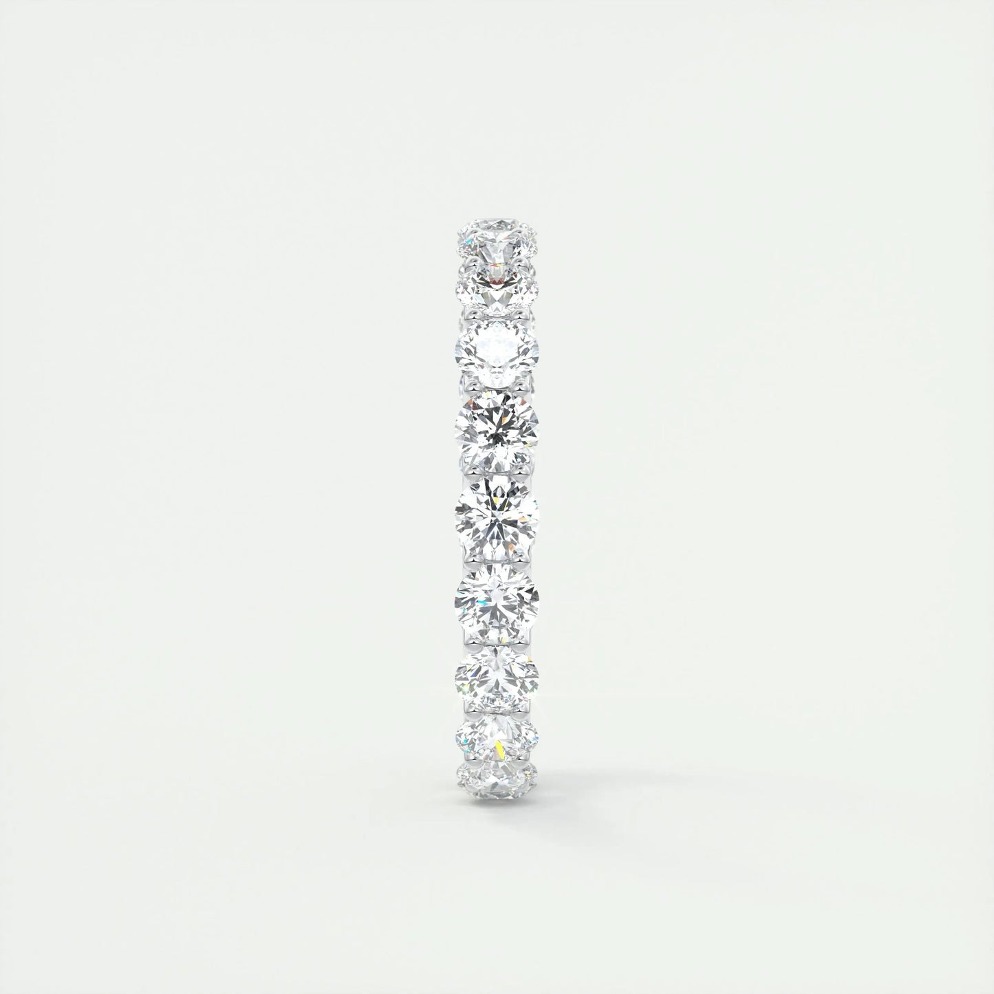 2.10 TCW Round Cut Full Eternity Moissanite Bridal Wedding Band