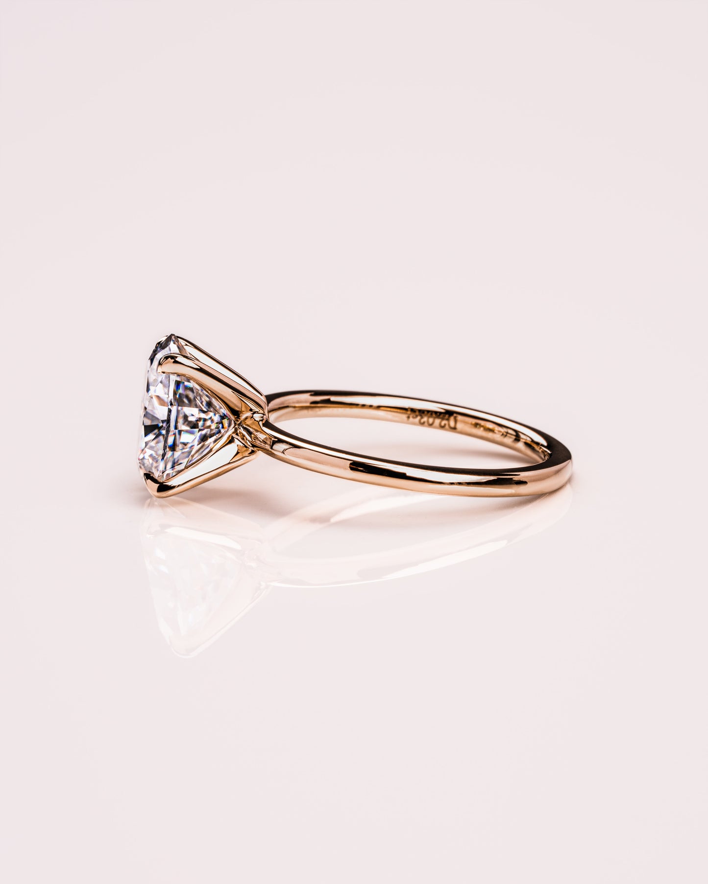 1.91 CT Oval Cut Solitaire Moissanite Engagement Ring