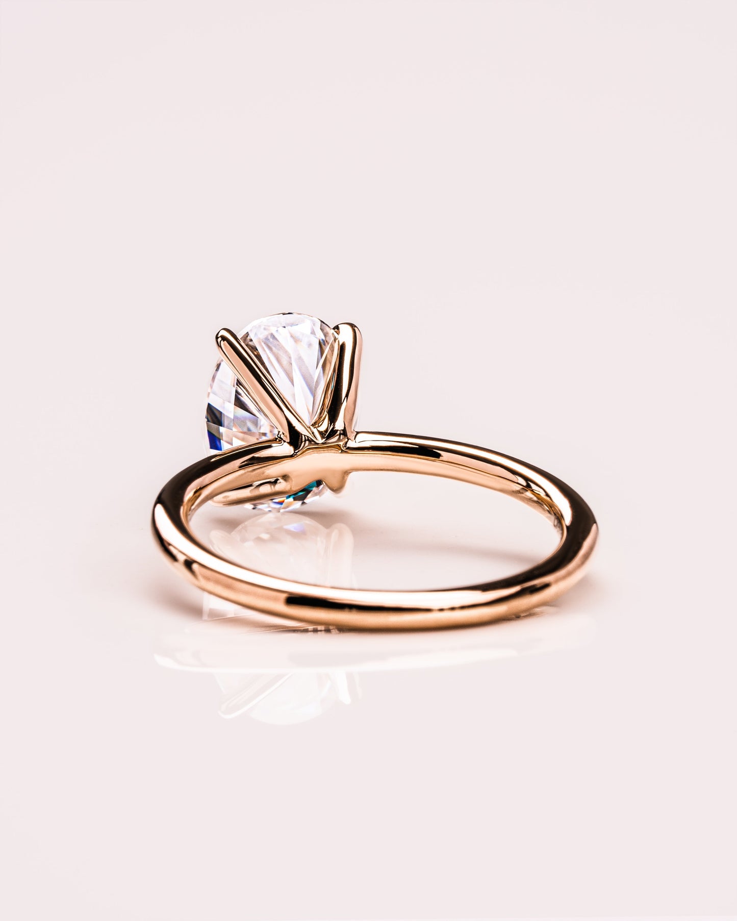 1.91 CT Oval Cut Solitaire Moissanite Engagement Ring