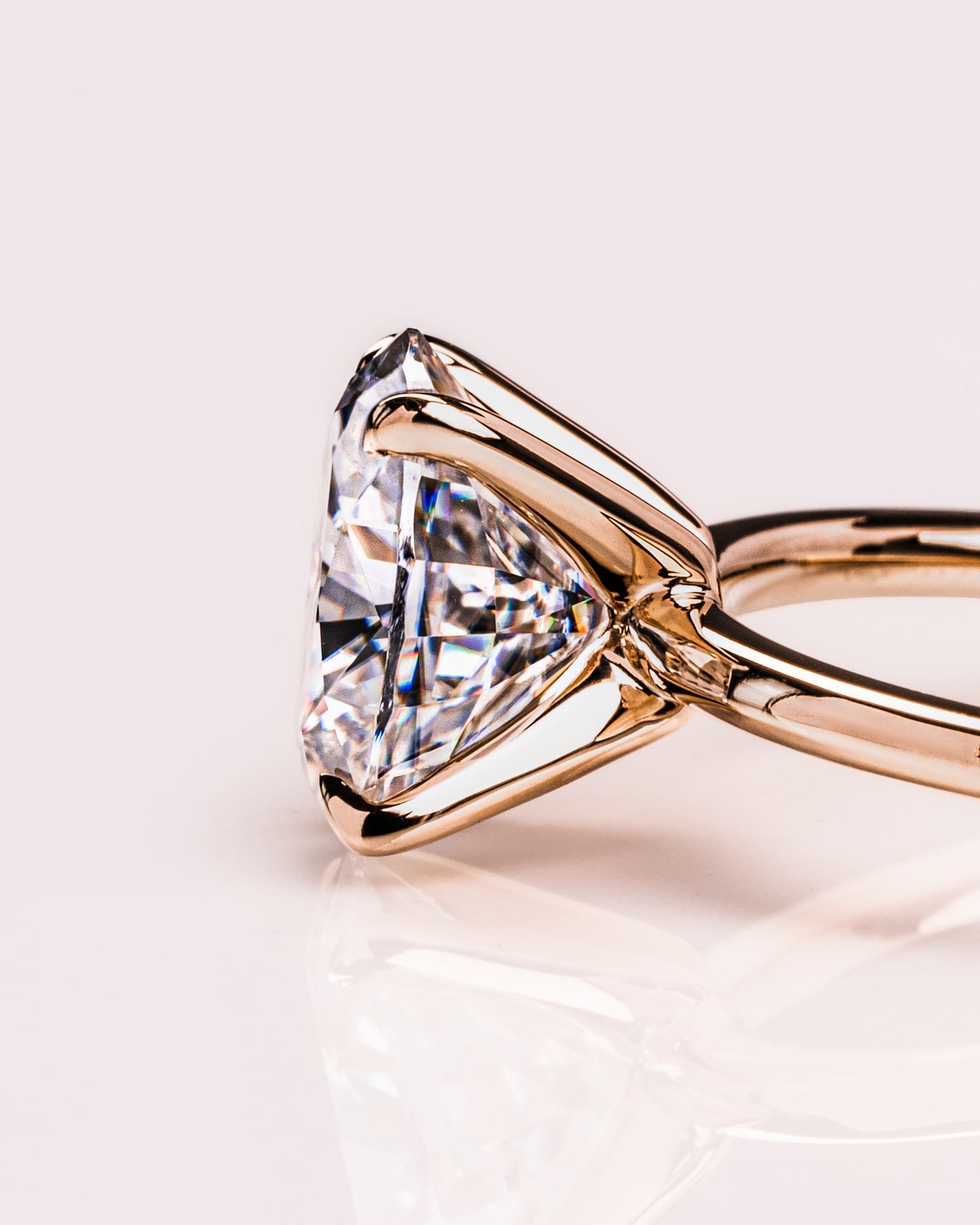 1.91 CT Oval Cut Solitaire Moissanite Engagement Ring