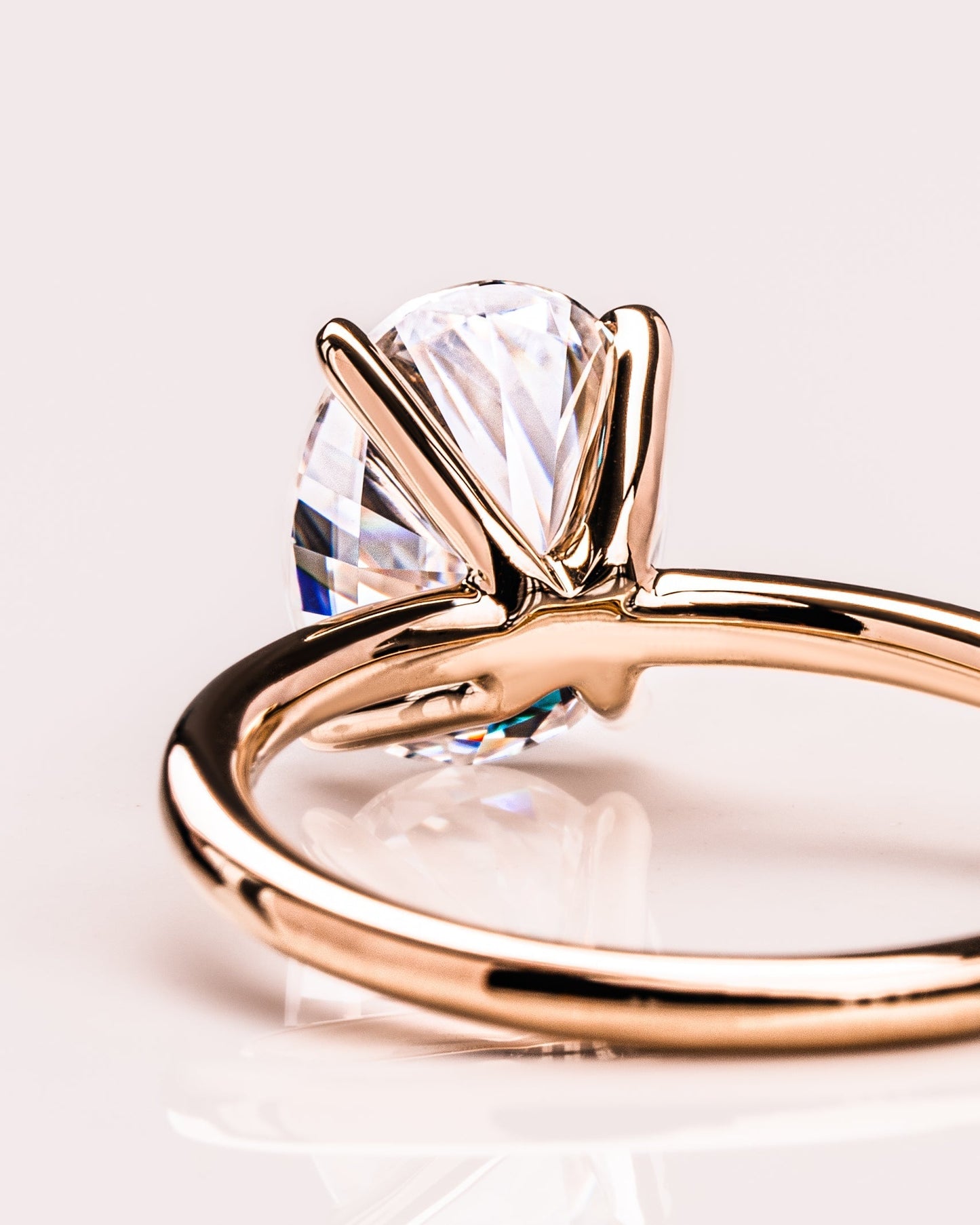 1.91 CT Oval Cut Solitaire Moissanite Engagement Ring