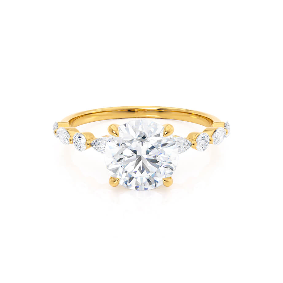 1.0 CT Round Shaped Moissanite Solitaire Style Engagement Ring