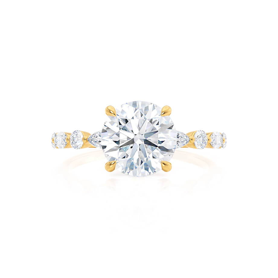 1.0 CT Round Shaped Moissanite Solitaire Style Engagement Ring