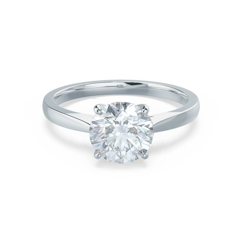 1.20 CT Round Shaped Moissanite Solitaire Style Engagement Ring