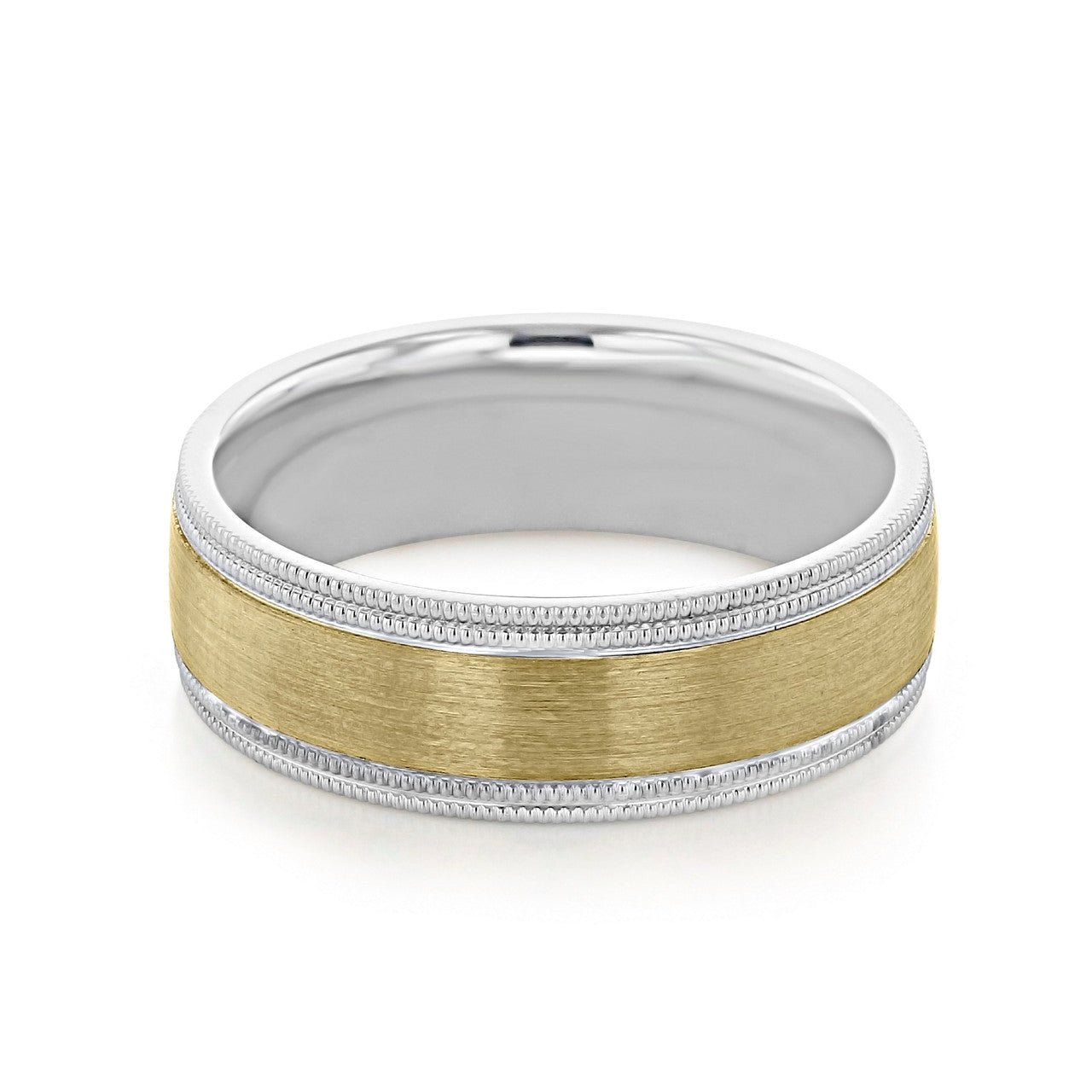 Classic Men's Wedding Band With Brushed Finish Metal