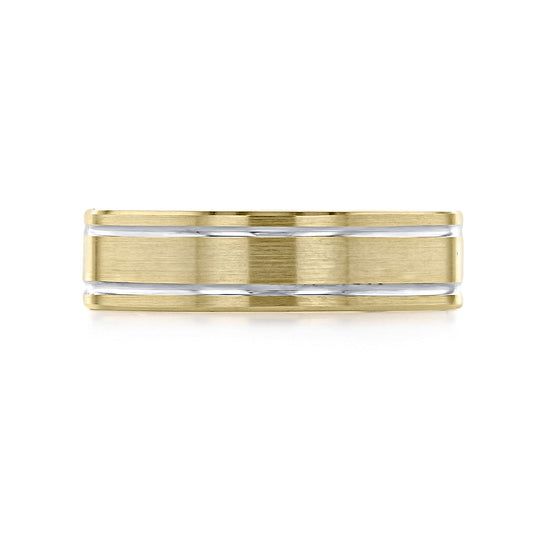 Classic Men's Wedding Band With Brushed Finish Metal