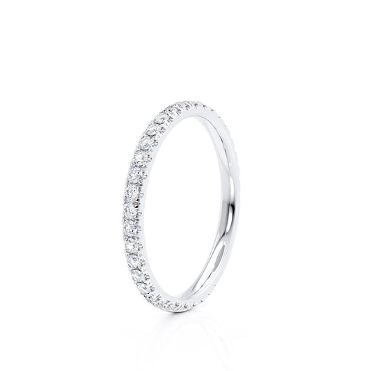 0.21 CT Round Shaped Moissanite Full Eternity Wedding Band