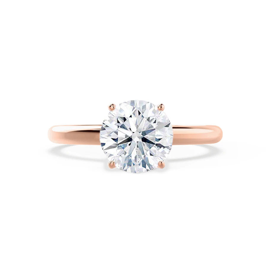 1.20 CT Round Shaped Moissanite Solitaire Style Engagement Ring