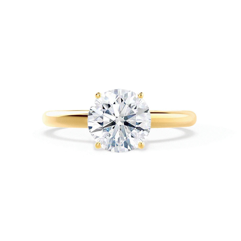 1.20 CT Round Shaped Moissanite Solitaire Style Engagement Ring