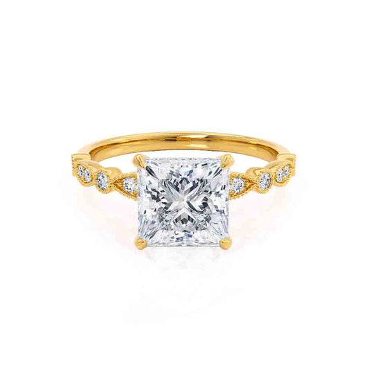 1.50 CT Princess Shaped Moissanite Solitaire Style Engagement Ring