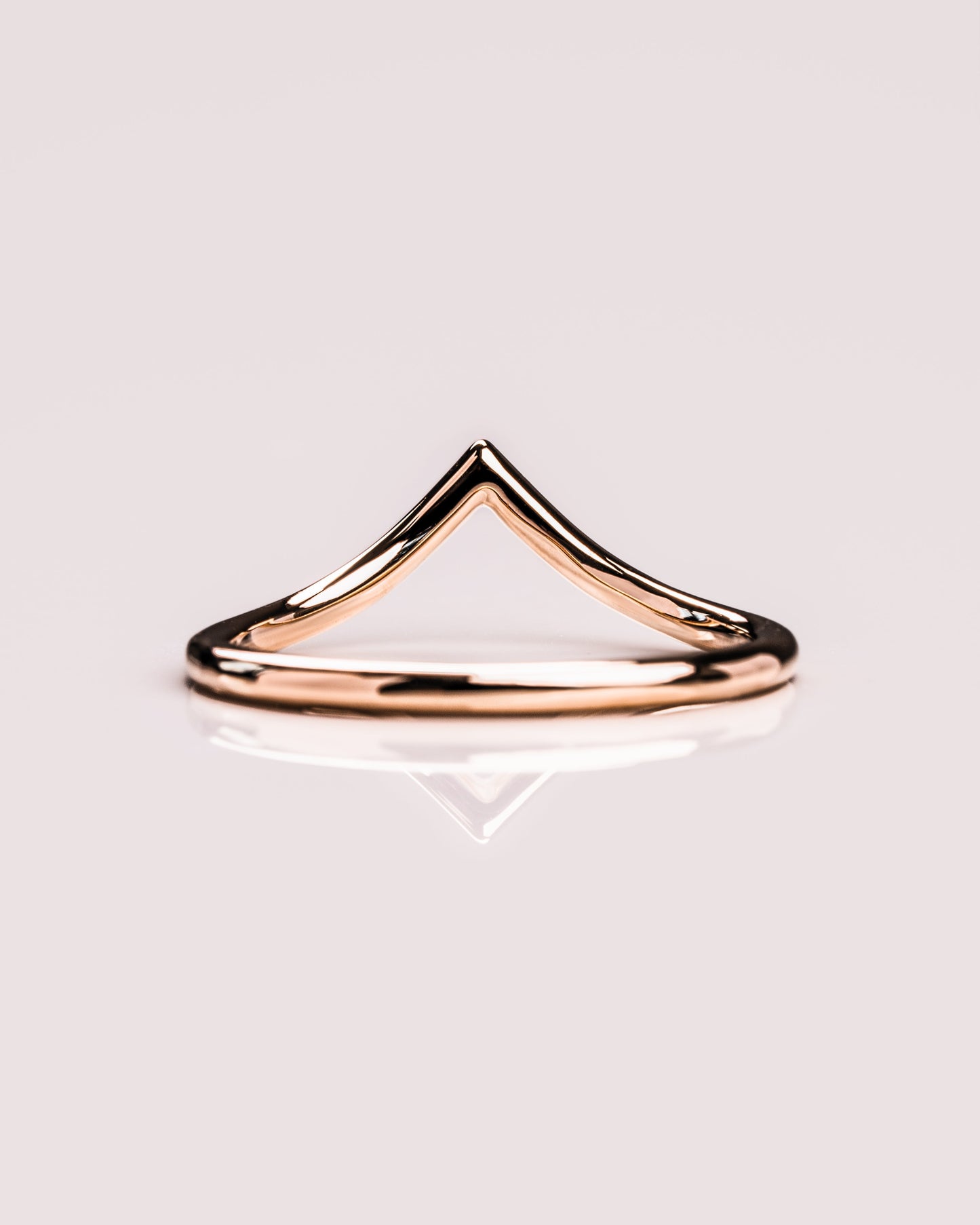 V-Shaped Classic Curved Wedding Band