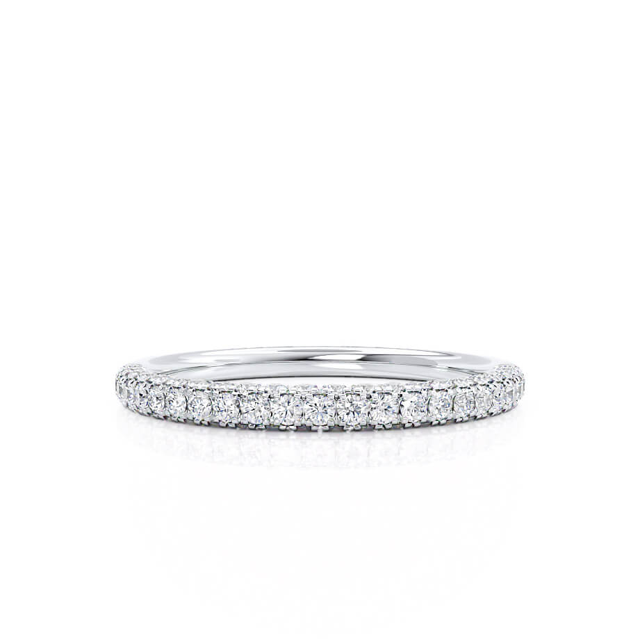 0.49 CT Round Shaped Moissanite Full Eternity Style Wedding Band