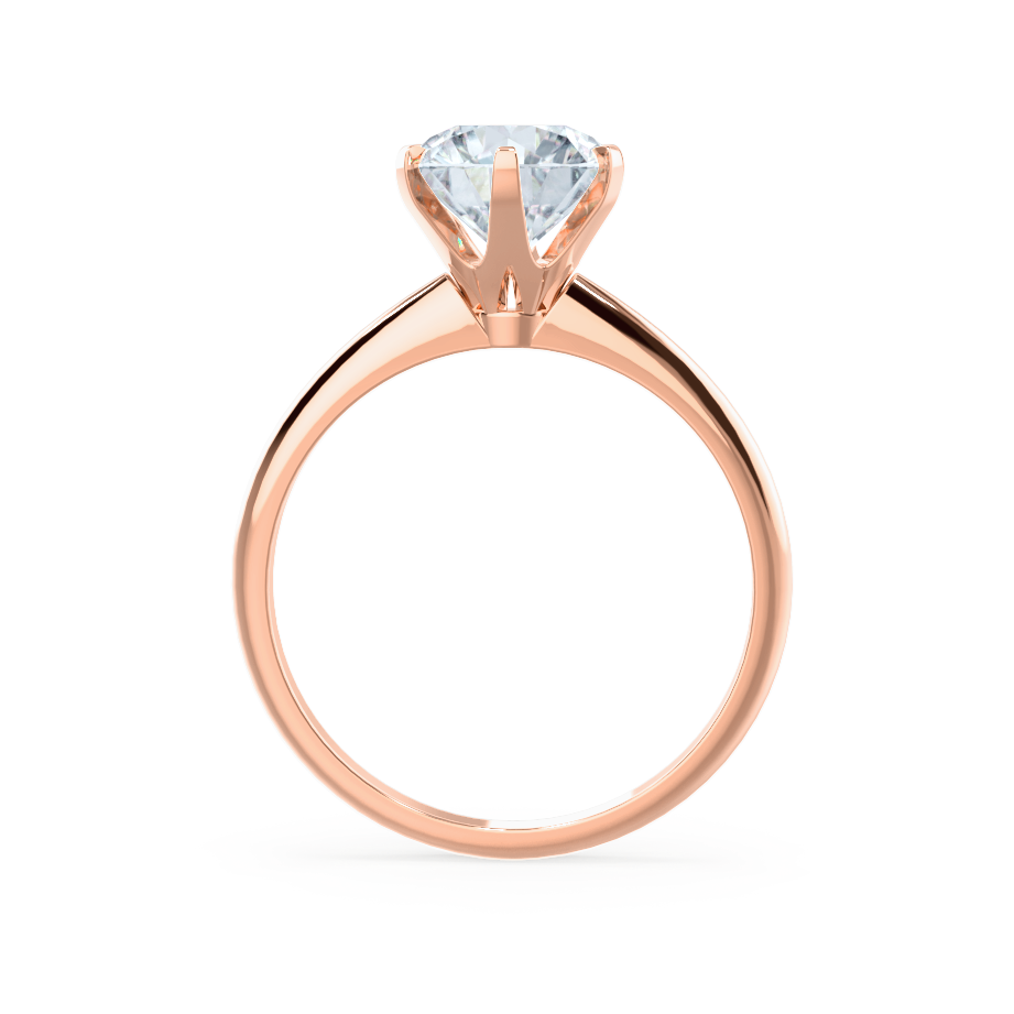 2.20 CT Round Shaped Moissanite Solitaire Style Engagement Ring