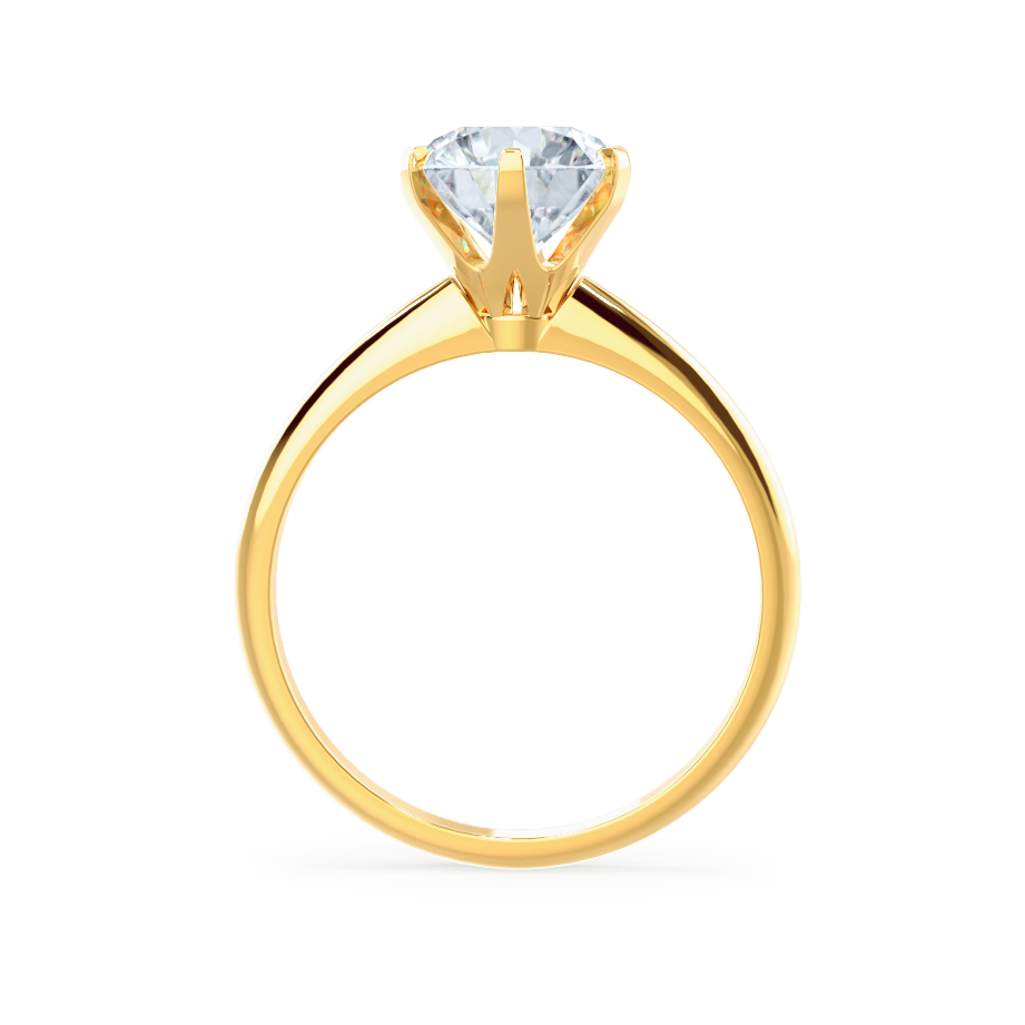2.20 CT Round Shaped Moissanite Solitaire Style Engagement Ring