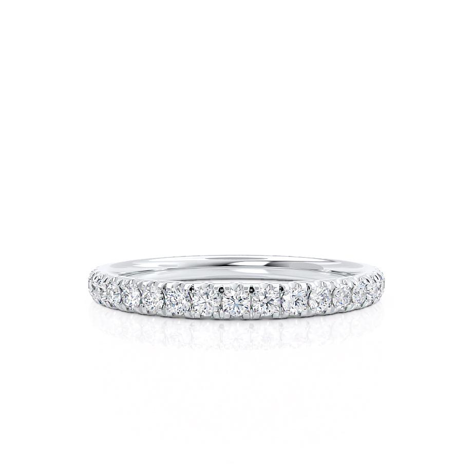 0.21 CT Round Shaped Moissanite Full Eternity Style Wedding Band