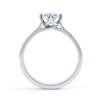 1.0 CT Round Shaped Moissanite Solitaire Engagement Ring